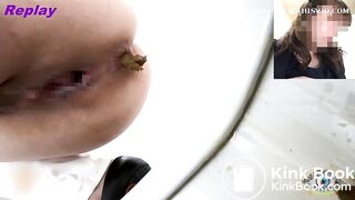 ...492 トイレ盗撮 便秘女教師の苦悶×爽快 浣腸大便