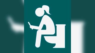 Public toilet spy - Beach blonde makes a splash