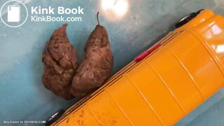 Giant verbally physically plays with bus (scat)