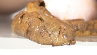 asian Girls riding huge Dildos while shitting big turds