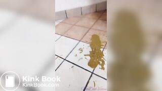 She’s Real Super Nasty Diarrhea messy Restaurant Floor shit