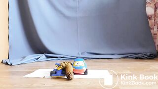 She loaded her smelly cargo into a small car