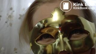 beautiful girl shows off her beautiful body and poops