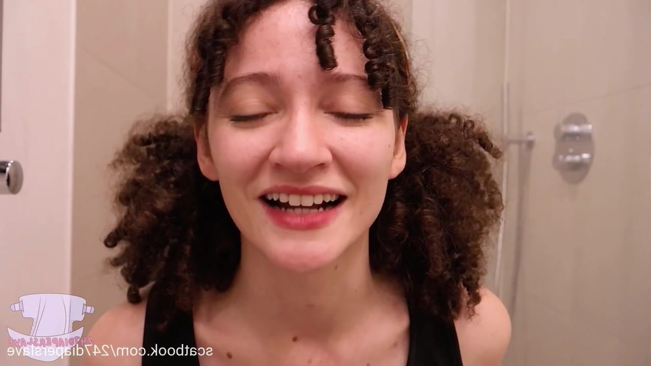 Girl Releases A Marshmellow Enema Into Her Pull-Up