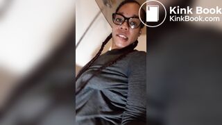 Hot ebony girl shitting her panties