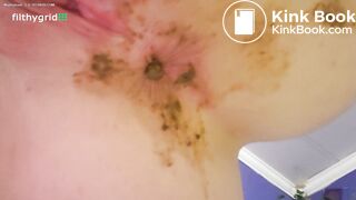 Creamy poop and anal play