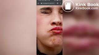 Cute shit eating cam slut