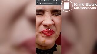 Cute shit eating cam slut