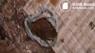 Pooping a lot in grey panties