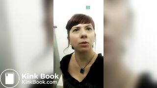 Red Head Shits in Public Bathroom