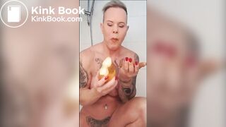 Dirty Scat Whore Shorty: Eating a Shitty Pear pushed out her ass