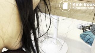 Sexy Latina Gets Dirty Anal Fucked and Poops Ass Juice into Bowl