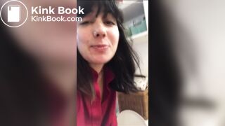 Latin girl takes a long poop