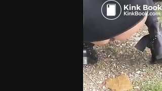 Desperate Diarrhea Behind Car