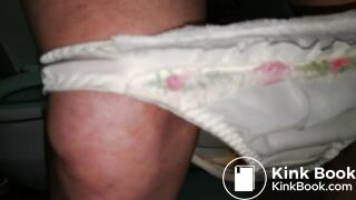 Let take off this lovely yellow pure panty to see the shit filled inside!!