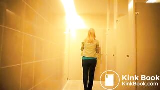 Girl diarrhea in public