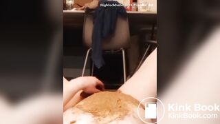 Smearing black bbw shit