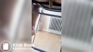 Argentinian girl shitting on a chair
