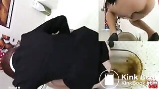 Asian girl poops in squat toilet 87