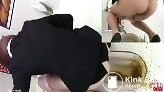 Asian girl poops in squat toilet 87