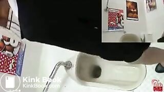 Asian girl poops in squat toilet 87