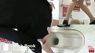 Asian girl poops in squat toilet 87