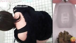 Asian girl poops in squat toilet 84