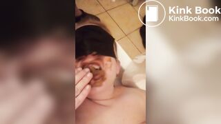 Bbw wife eating shit