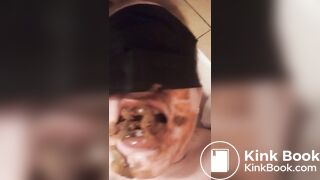 Bbw wife eating shit