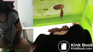 Skinny Girl Dumps A Big Load In Slave's Mouth