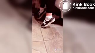 Girl records her friend having diarrhoea