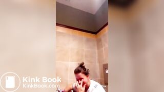 Girl records her friend having diarrhoea