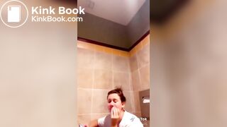 Girl records her friend having diarrhoea
