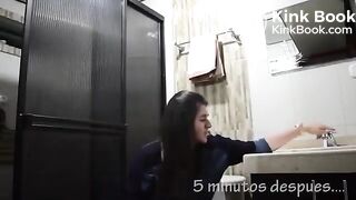 Beautiful girl toilet farts