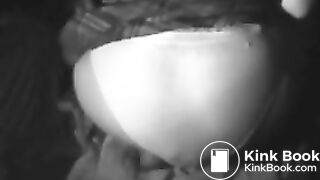 black and white amateur pooping