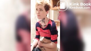 Girl shits in blender