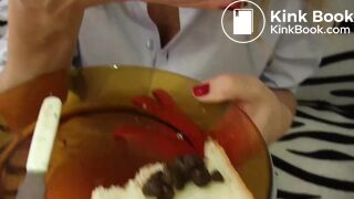 she makes her own breakfast