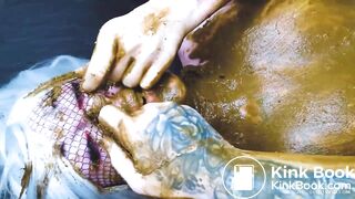 Girl Sucks Dirty Shitty Dick and gets cummed on