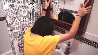 Short film Asian girl pooping