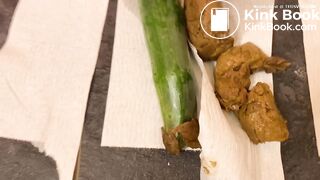 Dirty anal with zucchini