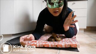 Japanese scat slut plays with her shit again, it's part of her training