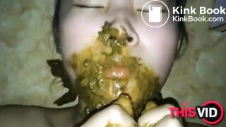 Chinese girl eat scat