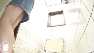 Door knock forces her to suck back in a large turd