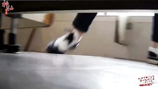 Voyeur beautiful girl pooping toilet 02