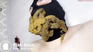 Sweet A W G shits on her slave.