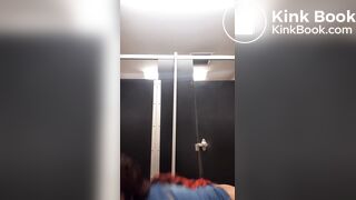 Hot ebony pooping