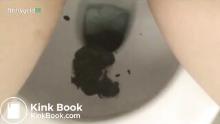 Angie has diarrhea in toilet