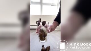 Sexy Pooping in a Glass