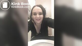 Melissa has diarrhea in a public toilet