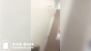 Melissa has diarrhea in a public toilet